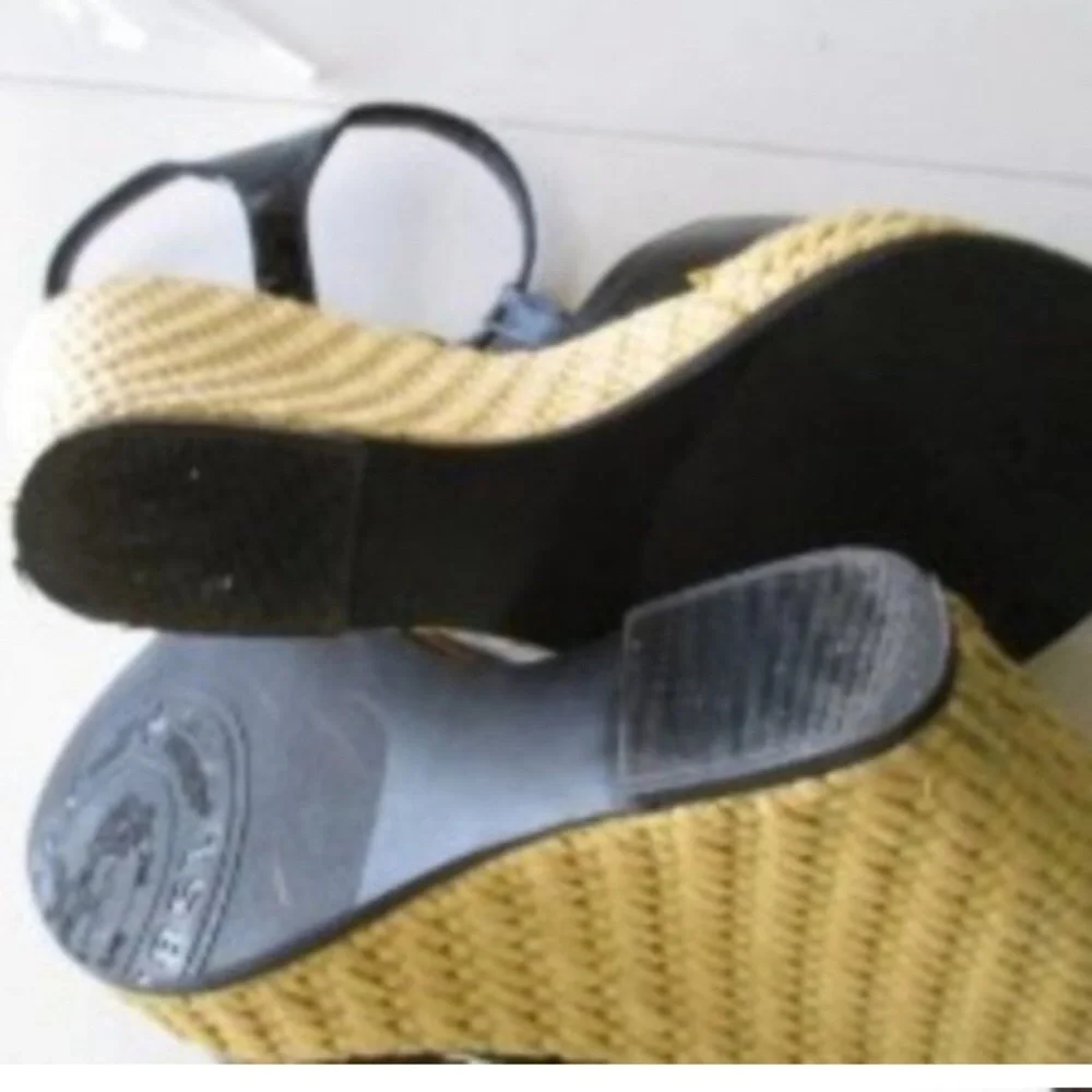 Bally leather wedge sandals. - Picture 6 of 7